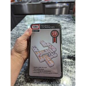 Totes Double 6 Dominoes In Tin Assorted Colors 28 Dominos